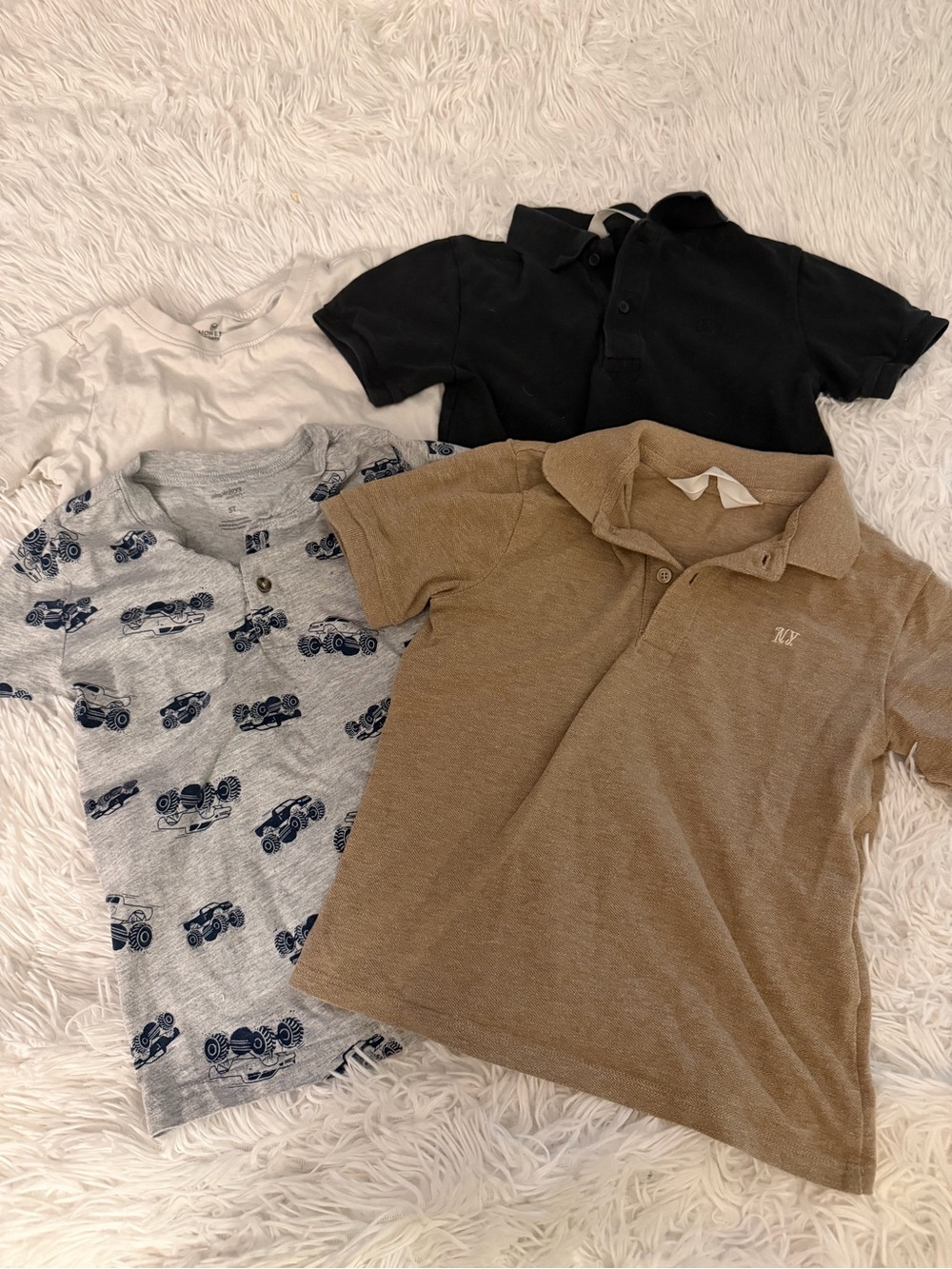 Boys 5T Shirt Bundle H&M Honest Baby Carter's Polo Tees Lot of 4